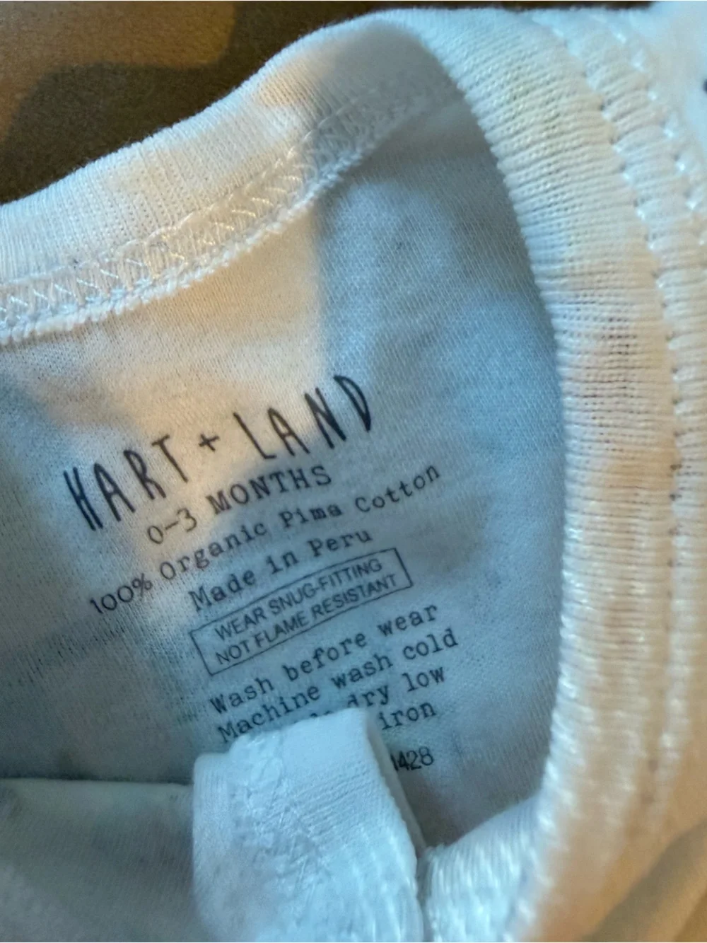 Hart + Land Organic Pima Cotton Footie 0-3M